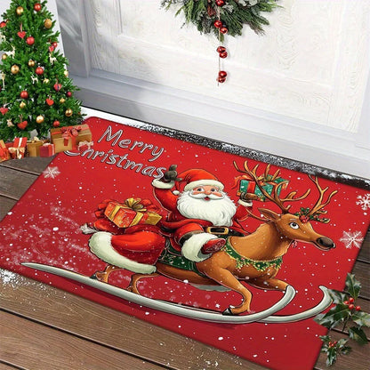 Holiday Welcome Mat – Santa & Gingerbread Theme