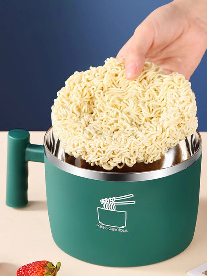 Sealed Stainless Steel Bowl – Portable Noodle & Soup Container
