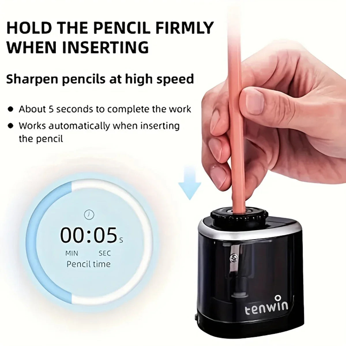 Electric Pencil Sharpener – Fast, Safe & Portable for Students and Offices