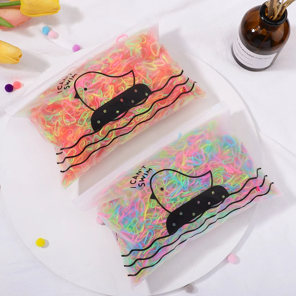 Kids Hair Bands – Colorful Rubber Ties for Ponytails & Hairstyles