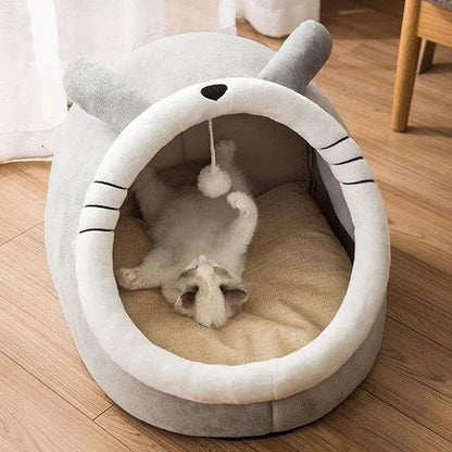 Cute Cat Bed – Deep Sleep Foldable Cave for Cats & Puppies