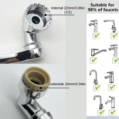 Universal Faucet Sprayer – 1080° Rotating Tap Extension Head