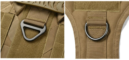 Military Dog Harness Set – Tactical Vest with Leash for Large Dogs