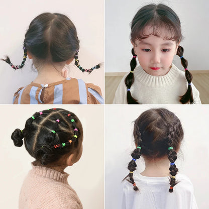 Kids Hair Bands – Colorful Rubber Ties for Ponytails & Hairstyles