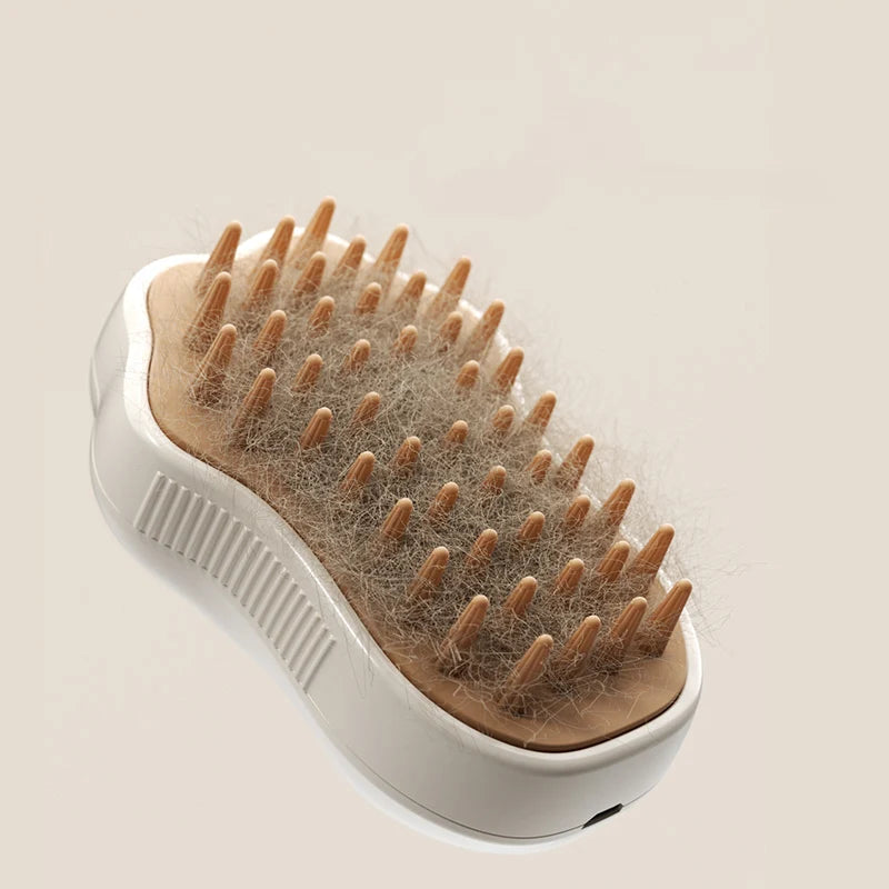 3-in-1 Pet Grooming Brush – Electric Steam Comb & Massage Tool