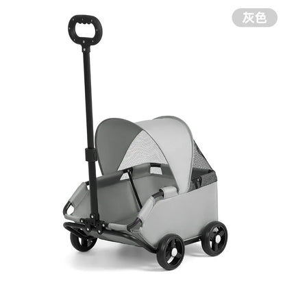 Small pet cart, dog, cat, teddy cart, outdoor small pet cart, lightweight and foldable small cart