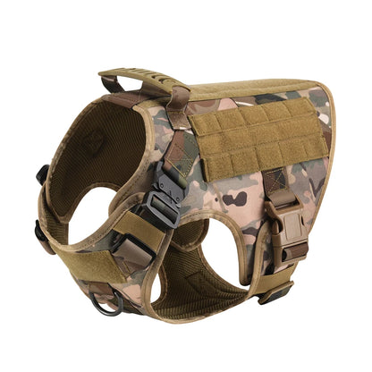 Military Dog Harness Set – Tactical Vest with Leash for Large Dogs