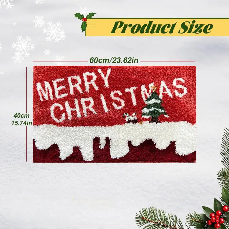 Holiday Welcome Mat – Santa & Gingerbread Theme