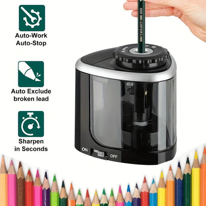 Electric Pencil Sharpener – Fast, Safe & Portable for Students and Offices