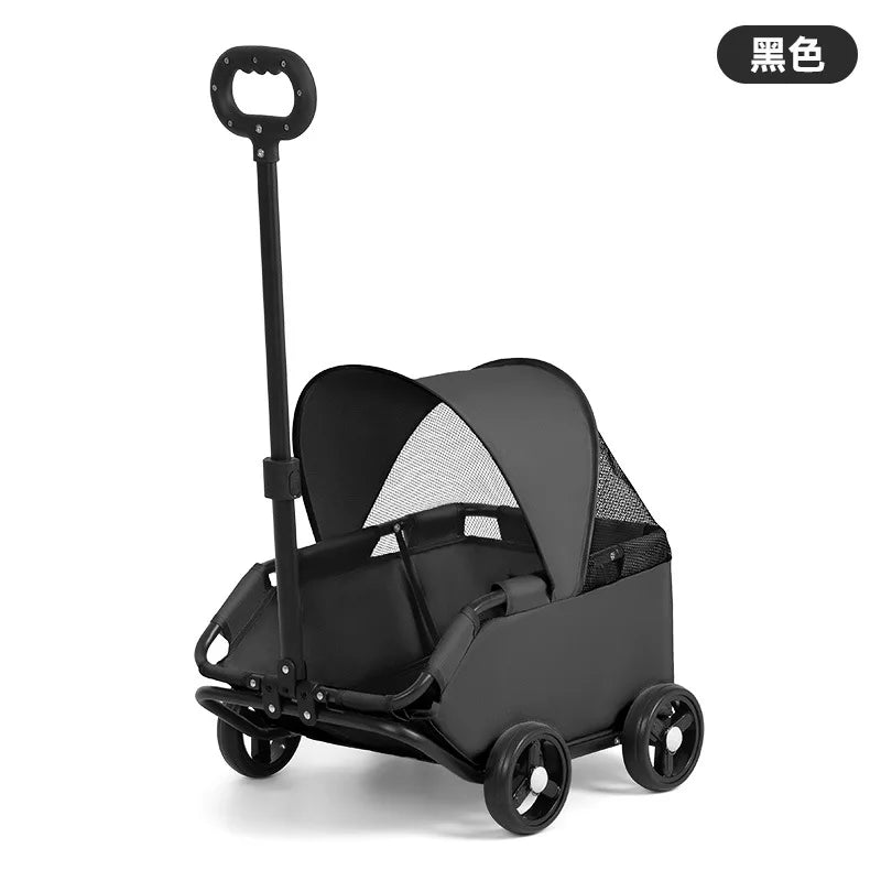 Small pet cart, dog, cat, teddy cart, outdoor small pet cart, lightweight and foldable small cart