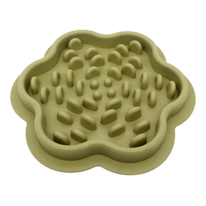 1 Pc Slow Feeder Bowl for Pets - Non-Slip Silicone Mat & Dog Cat Bowl, Anti-Gulping Food Dispenser for Fast Eaters