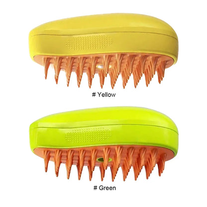 3-in-1 Pet Grooming Brush – Electric Steam Comb & Massage Tool