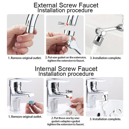 Universal Faucet Sprayer – 1080° Rotating Tap Extension Head