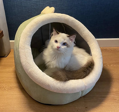 Cute Cat Bed – Deep Sleep Foldable Cave for Cats & Puppies