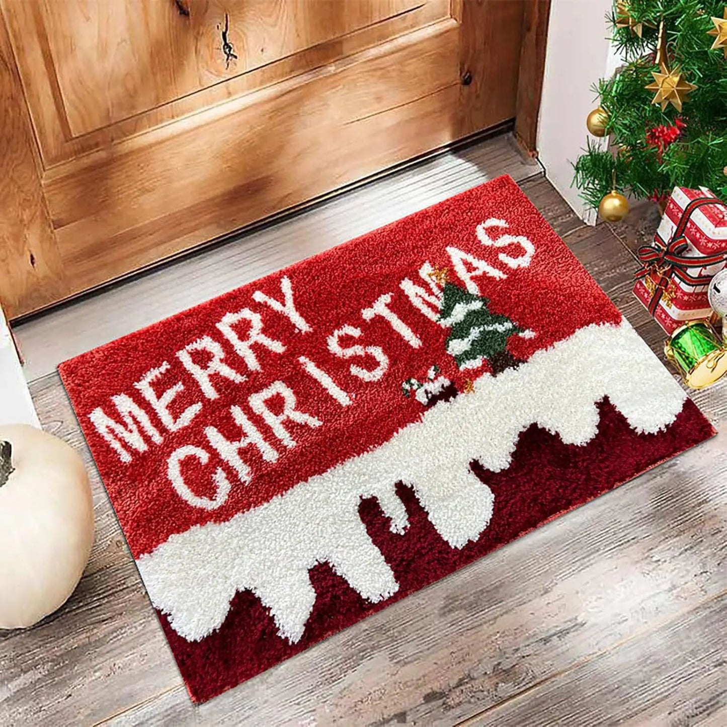 Holiday Welcome Mat – Santa & Gingerbread Theme