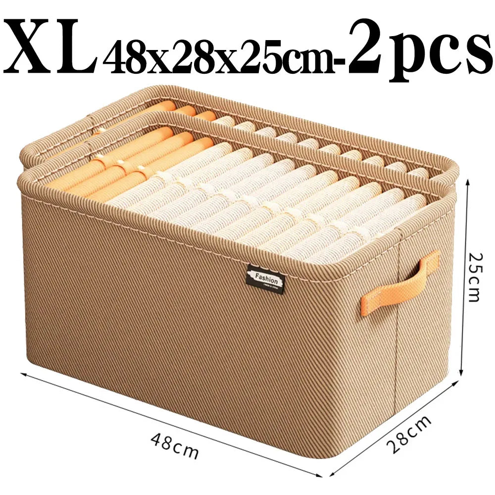 Drawer Clothes Organizer – Thick Fabric Storage Box for Jeans & Tops