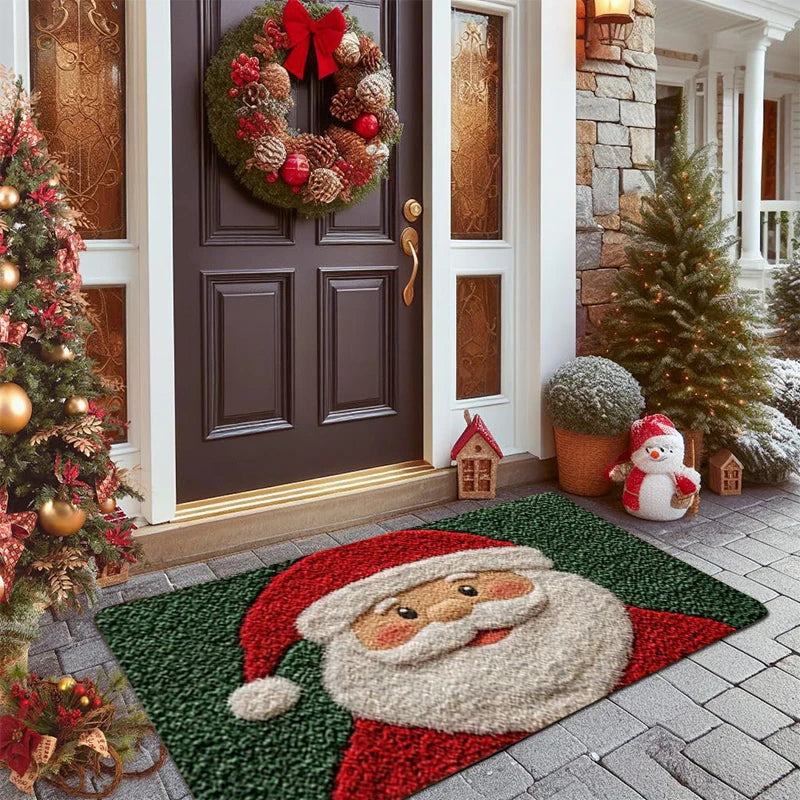Holiday Welcome Mat – Santa & Gingerbread Theme