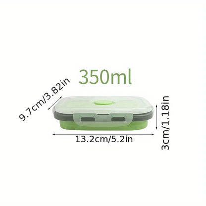 Space-Saving Food Containers – Foldable Silicone Lunch Box Set